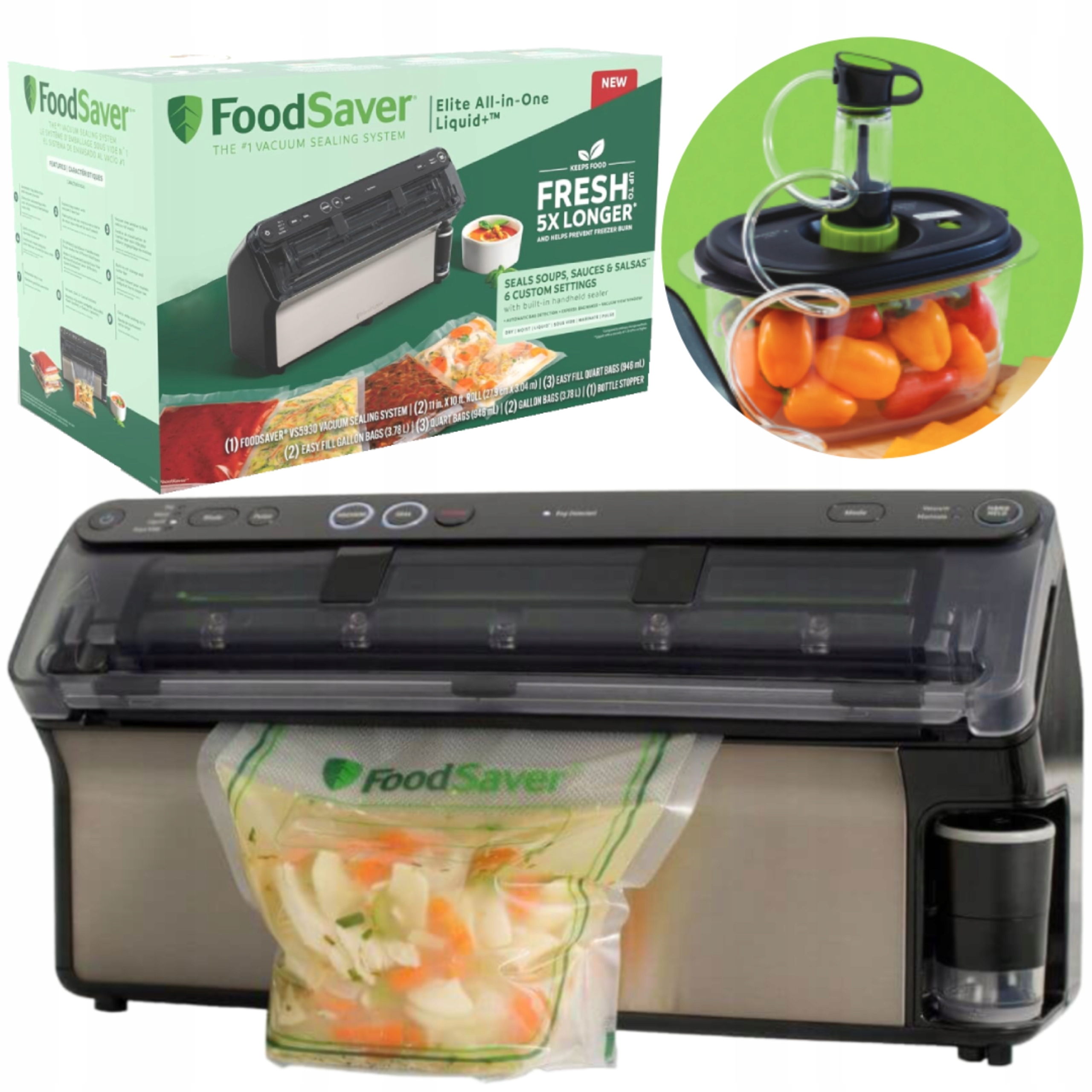 Zgrzewarka próżniowa do zup Pakowarka próżniowa do żywności FoodSaver