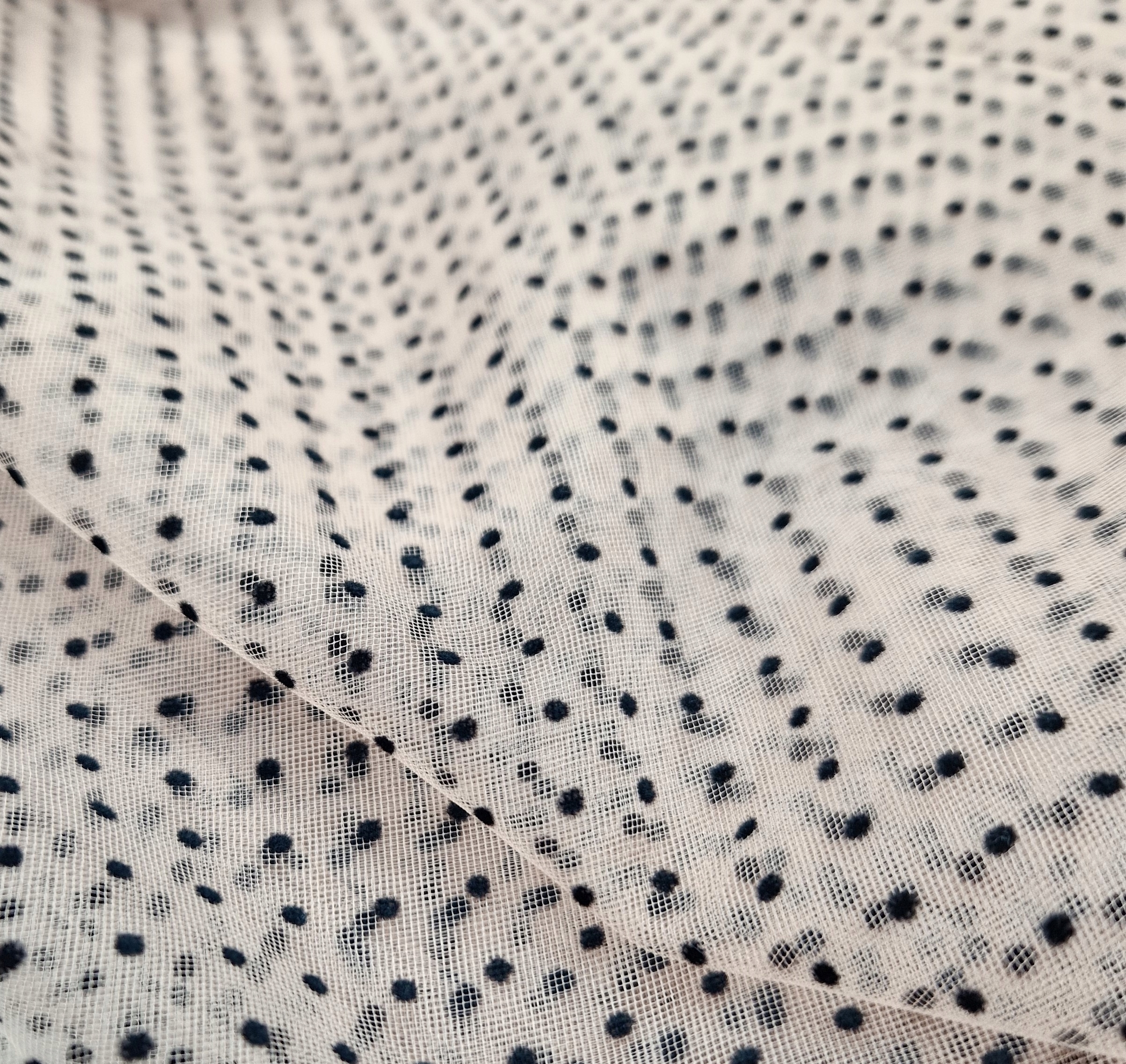 Oděvní Materiál Tyl S Puntíky 140 Cm 20mb