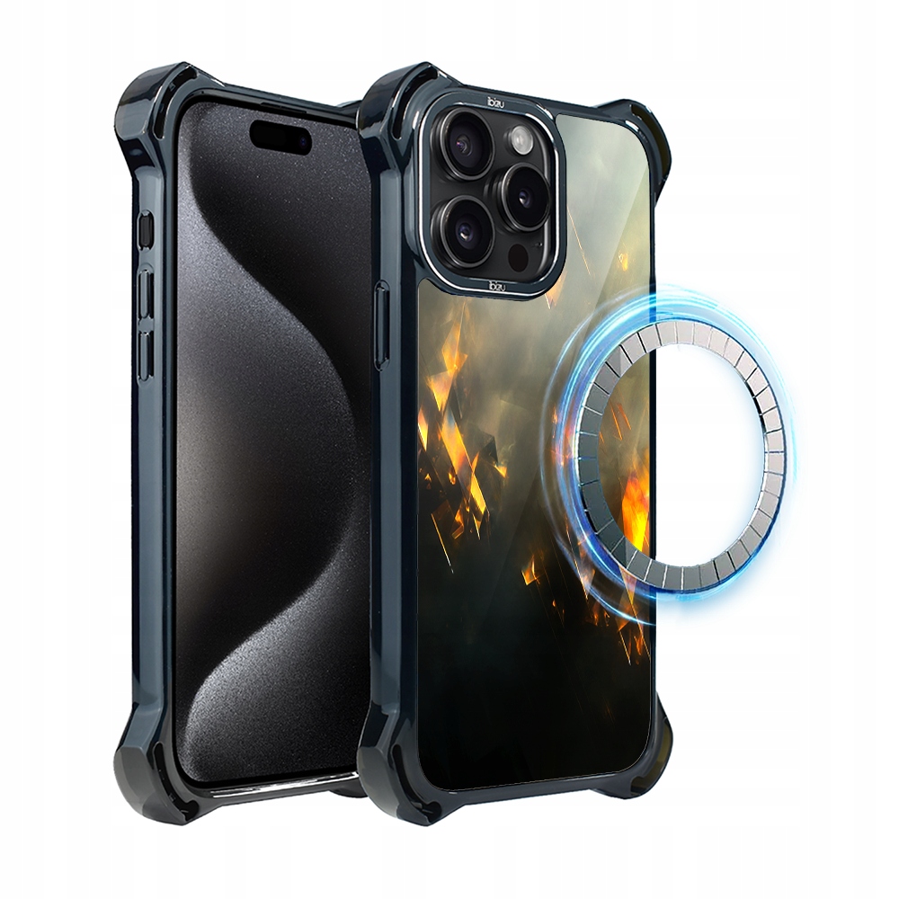 Pouzdro pro iPhone 15 Pro Ibizu DropGuard Ultra s MagSafe, Golden Sparks