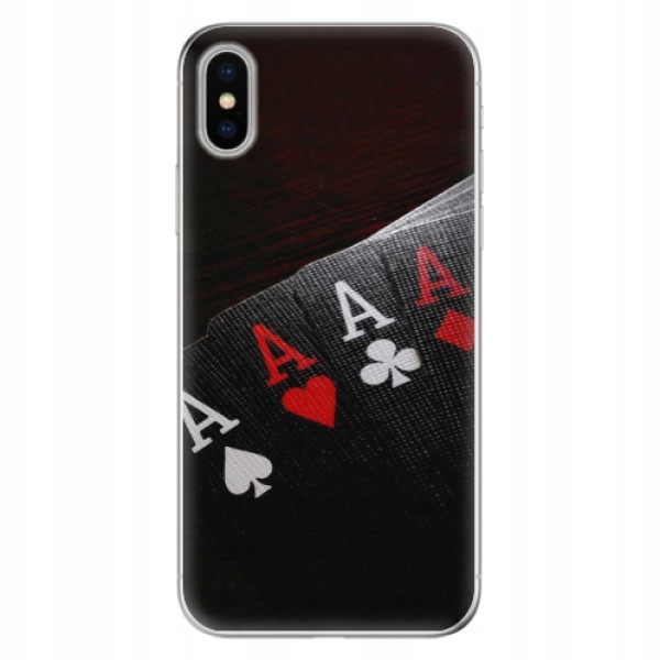 Silikonowe etui iSaprio Poker dla iPhone X