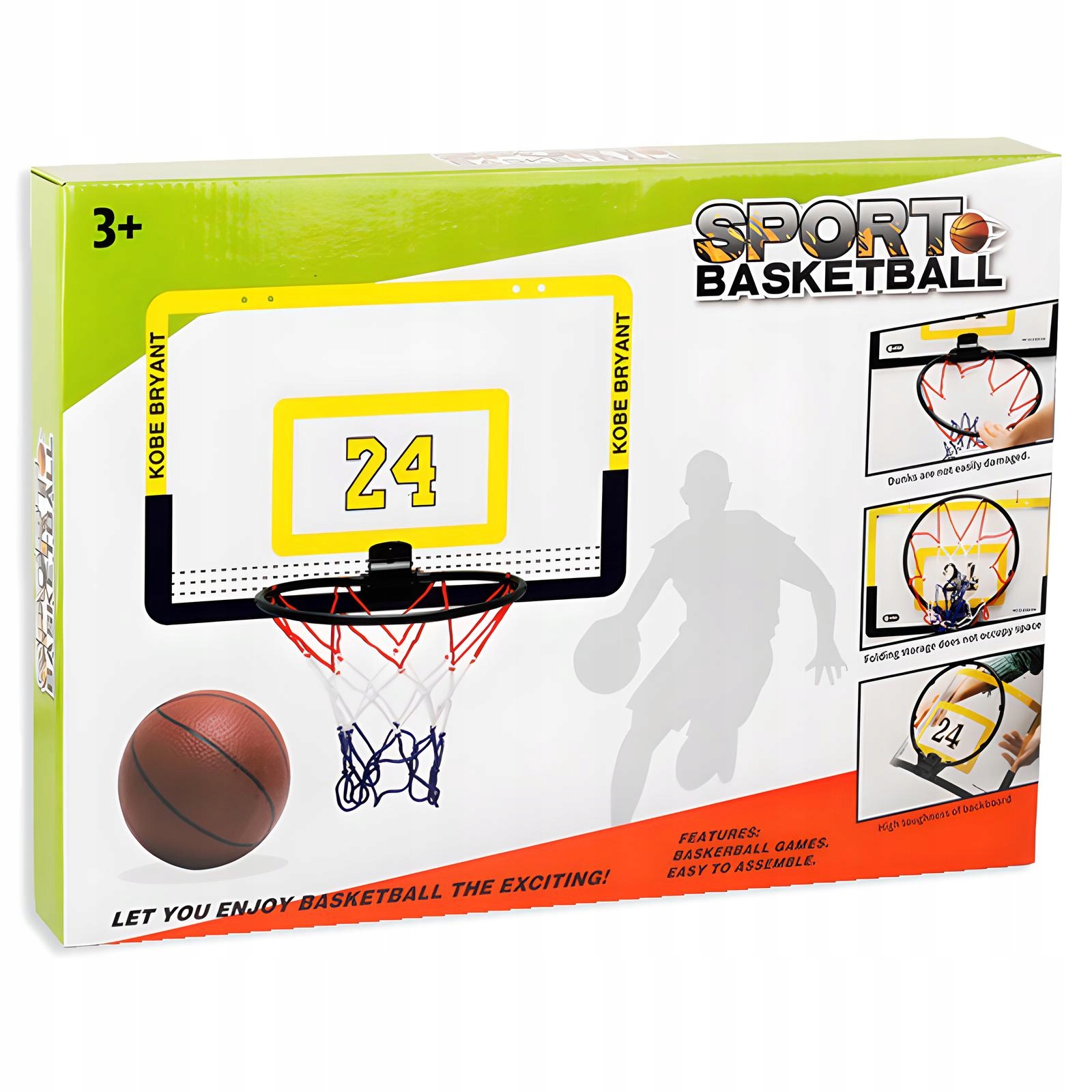 TABLICA tarcza do KOSZYKÓWKI KOSZA OBRĘCZ + PIŁKA ZESTAW DO GRY dla dzieci Model MASTIF-00240