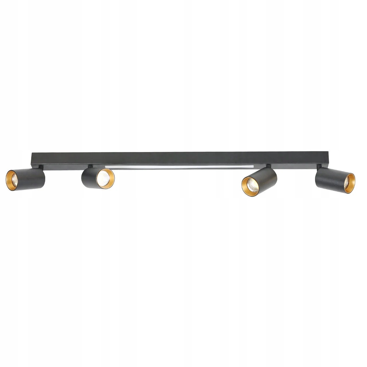 Čierna zlatá stropná lampa so 4 reflektormi 100 cm Light Prestige