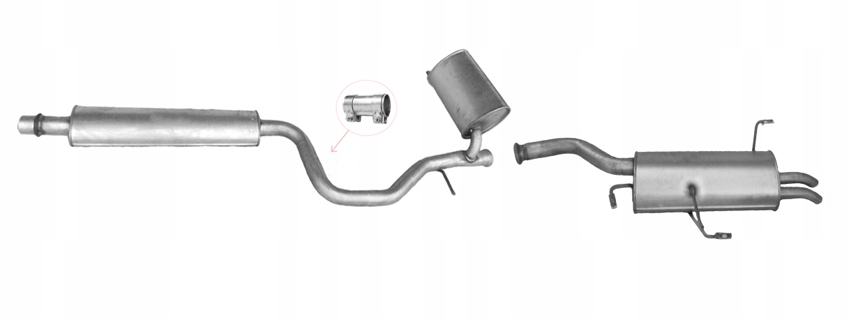 PEUGEOT 607 3.0 2000-2004 ГЛУШНИК СЕРЕДНЬОГО КІНЦЯ