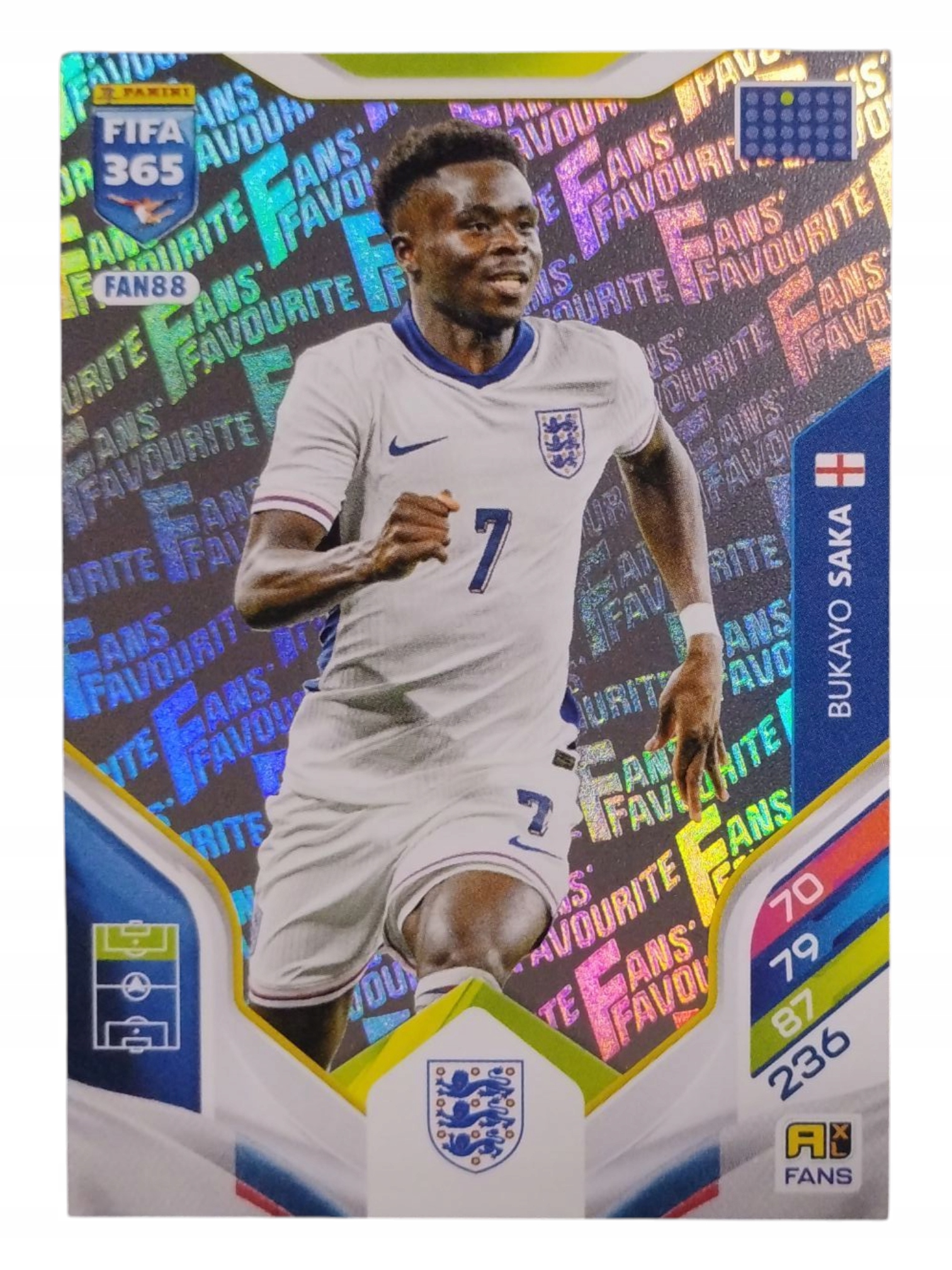 Panini Fifa 365 2026 Fans Favourite Bukayo Saka Anglia FAN88