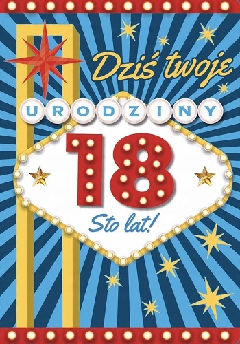 

Kartka na 18 urodziny pięknie zdobiona extra DK906