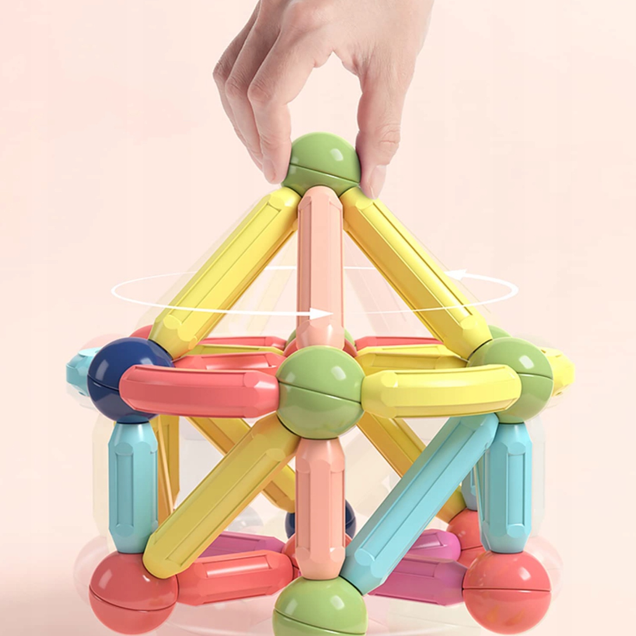 UKŁADANKA KLOCKI MAGNETYCZNE DUŻE KONSTRUKCYJNE Marka MalPlay