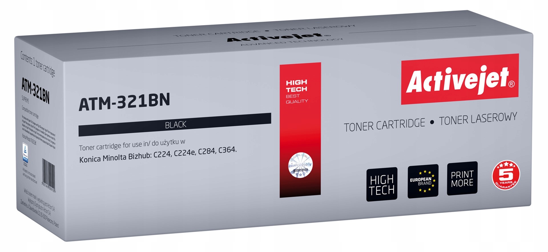 Toner zamiennik Activejet ATM-321BN do Konica Minolta TN321K
