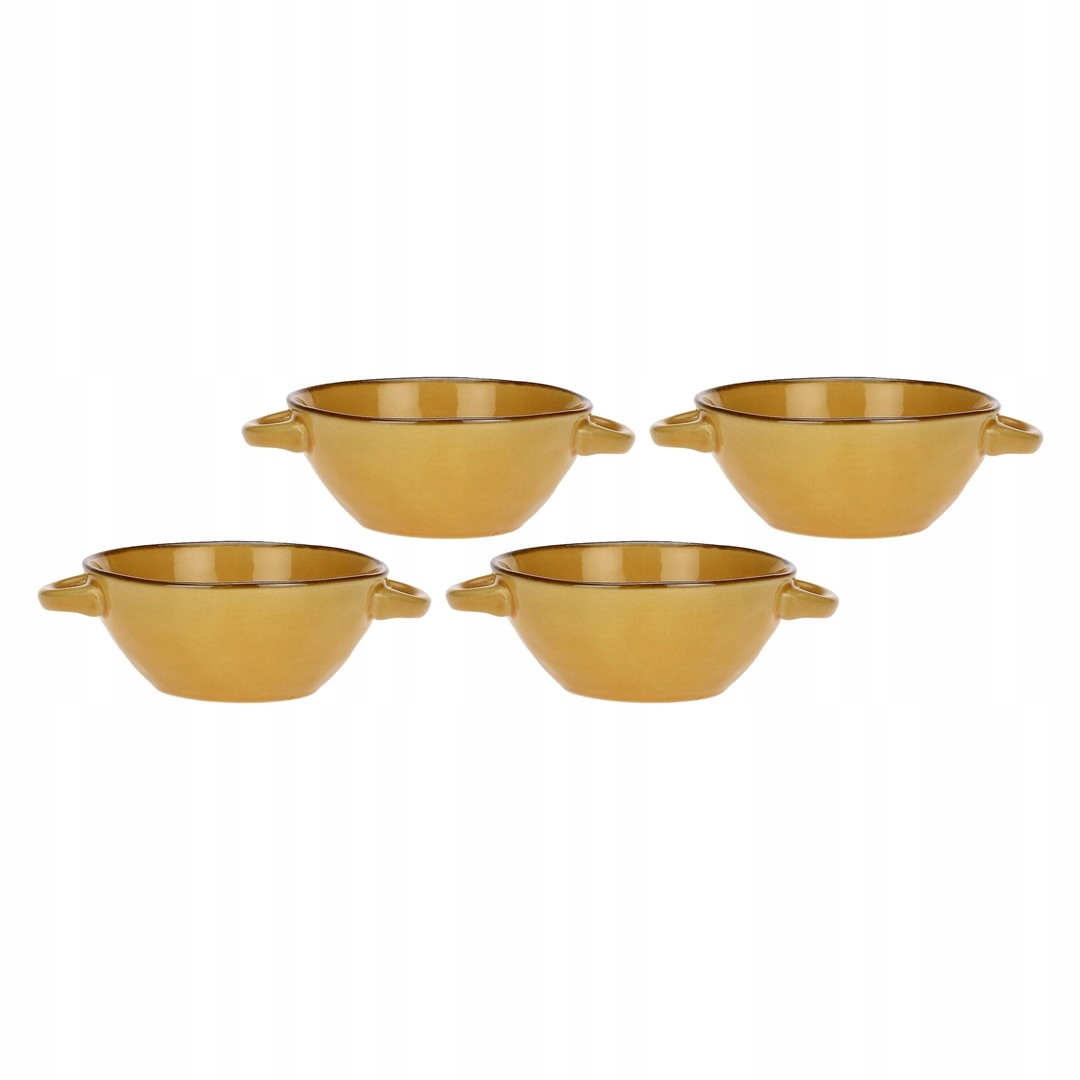 Sada 4 misiek na polievku 2H 600 ml Rose&tulipani Concerto Ocra