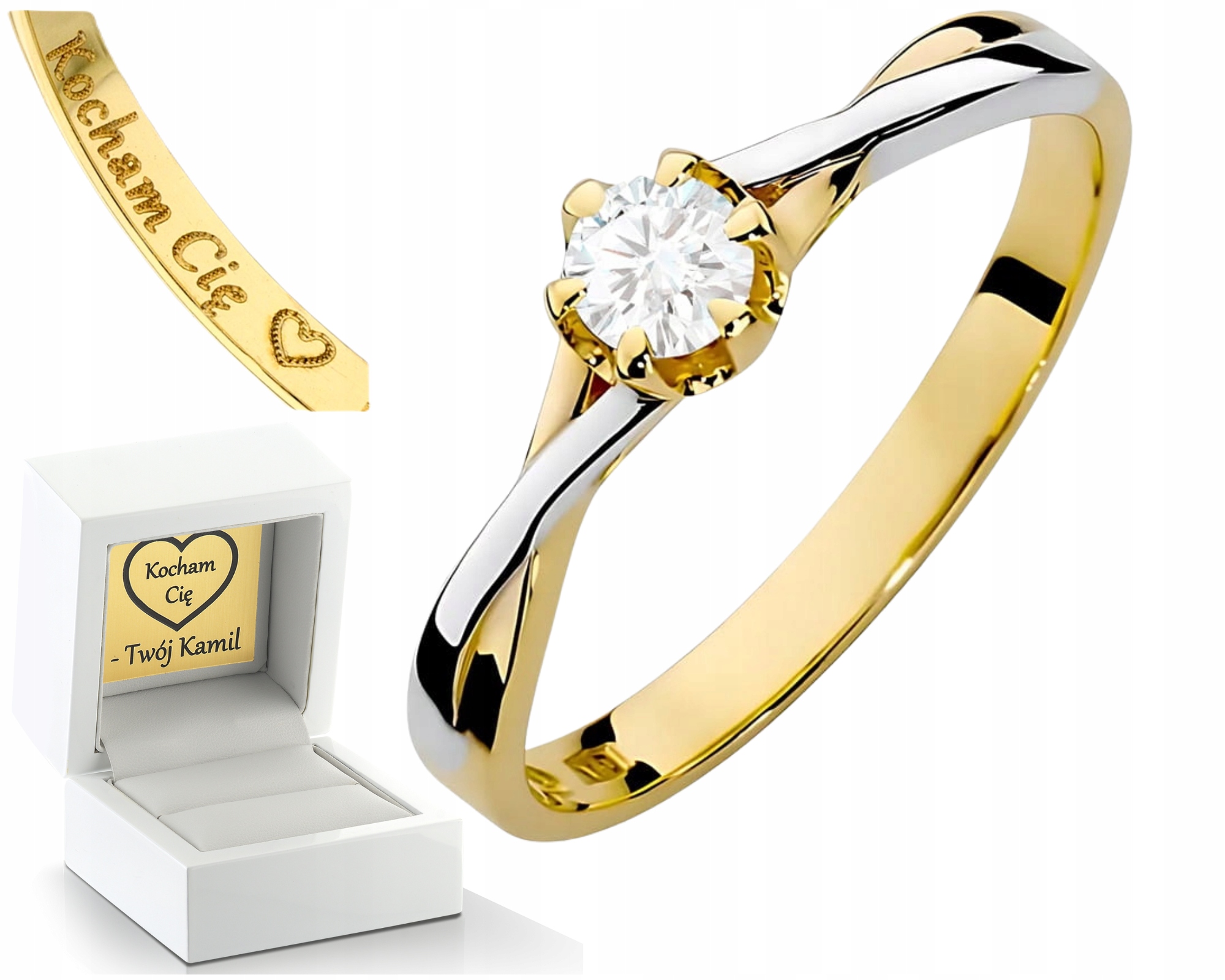 Zlatý Prstýnek S Laboratorním Diamantem Zlato 585 Dárek