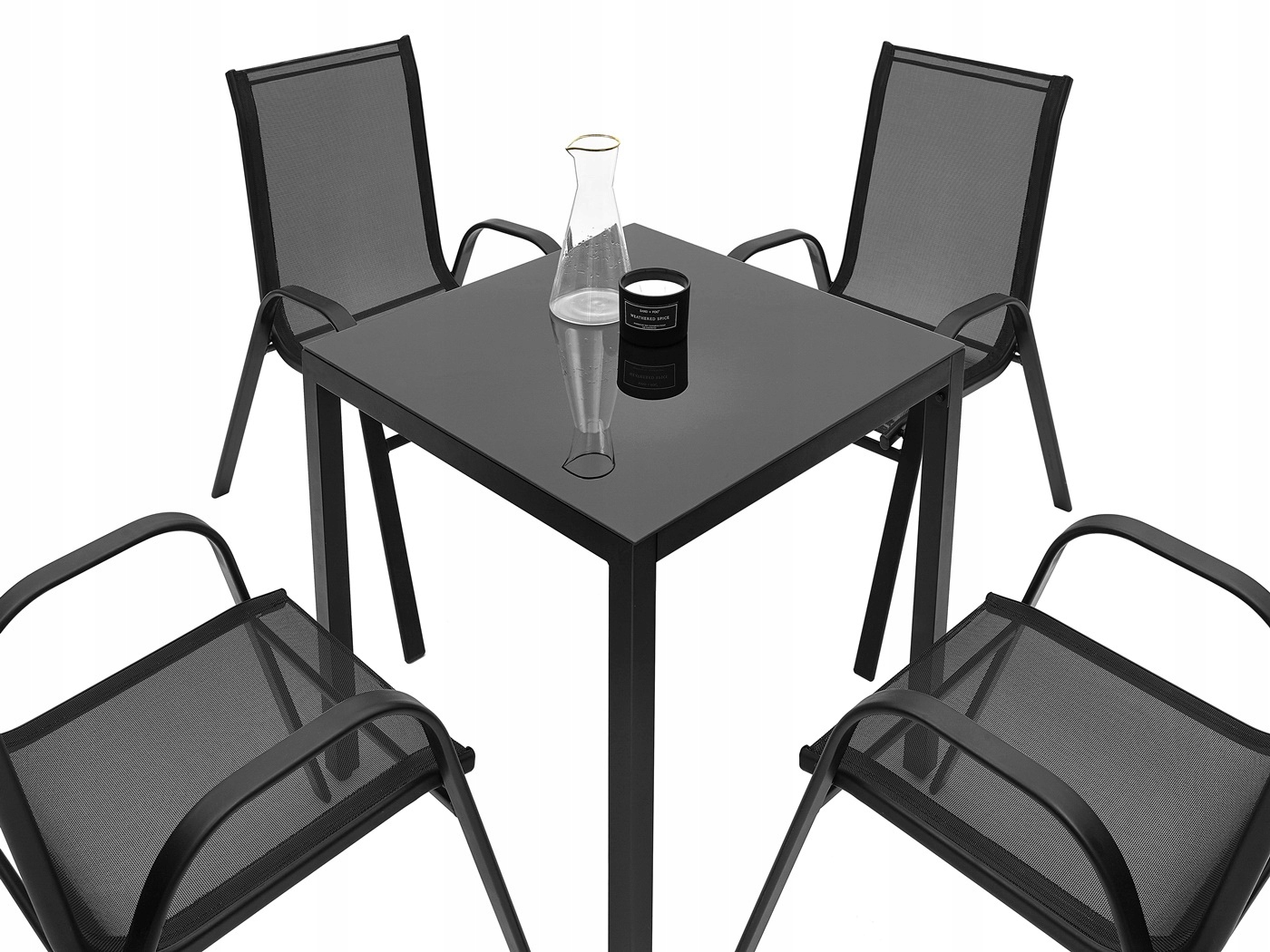 ZESTAW OGRODOWY SZKLANY STÓŁ 4K MEBLE OGRODOWE Producent MAT-COMPANY