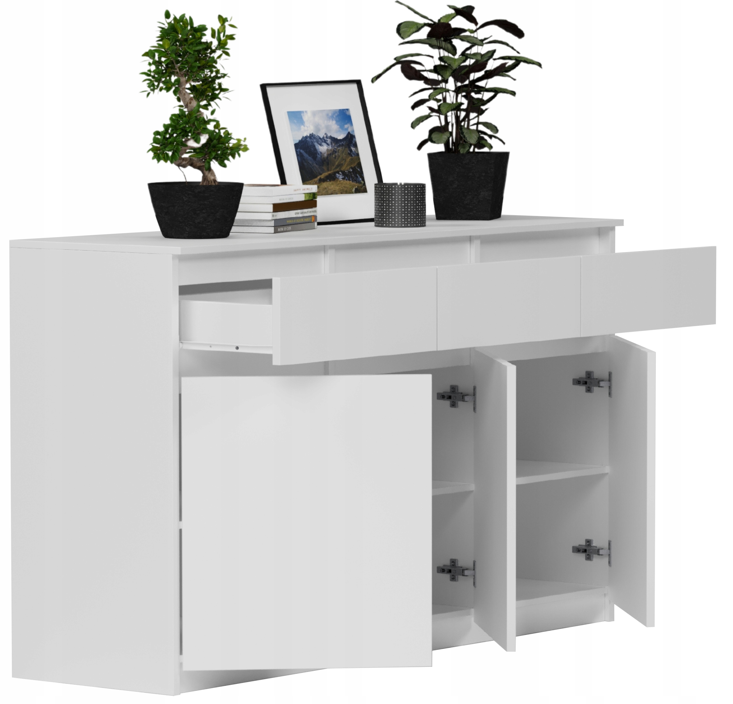 KOMODA 98CM SZAFKA 3 SZUFLADY BIAŁA S3