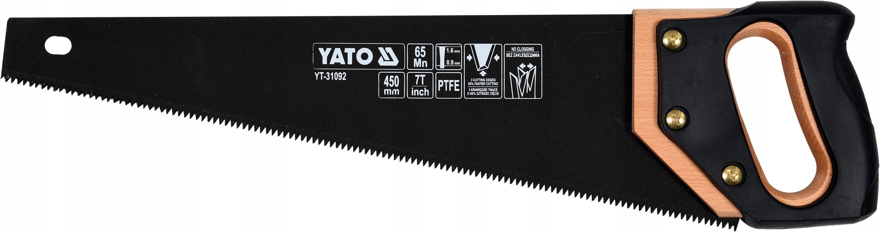PIŁA PŁATNICA DO DREWNA RĘCZNA 450mm 7 TPI YATO