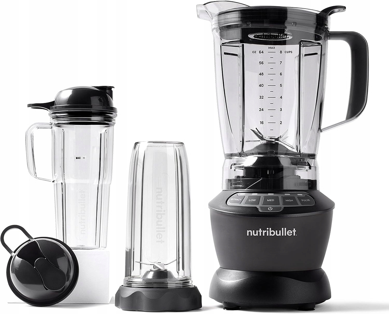 NUTRIBULLET Blender Kombo 1200W Mikser Zestaw 1,89l 946ml 710ml Czarny — miniatura 2