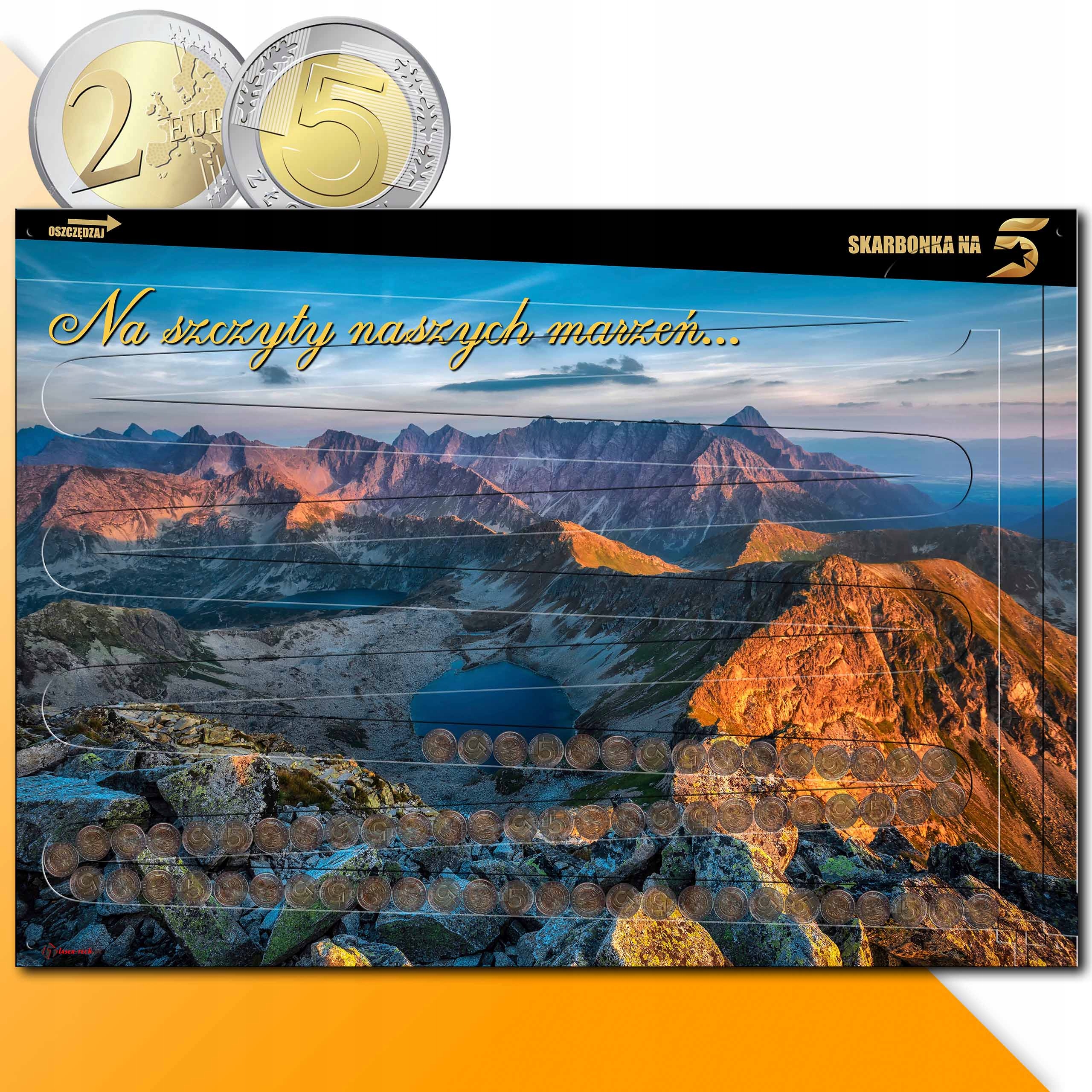 5 Pln Peněžní Banka XXL stěna 70x50 cm Tatry 2 1000 Pln