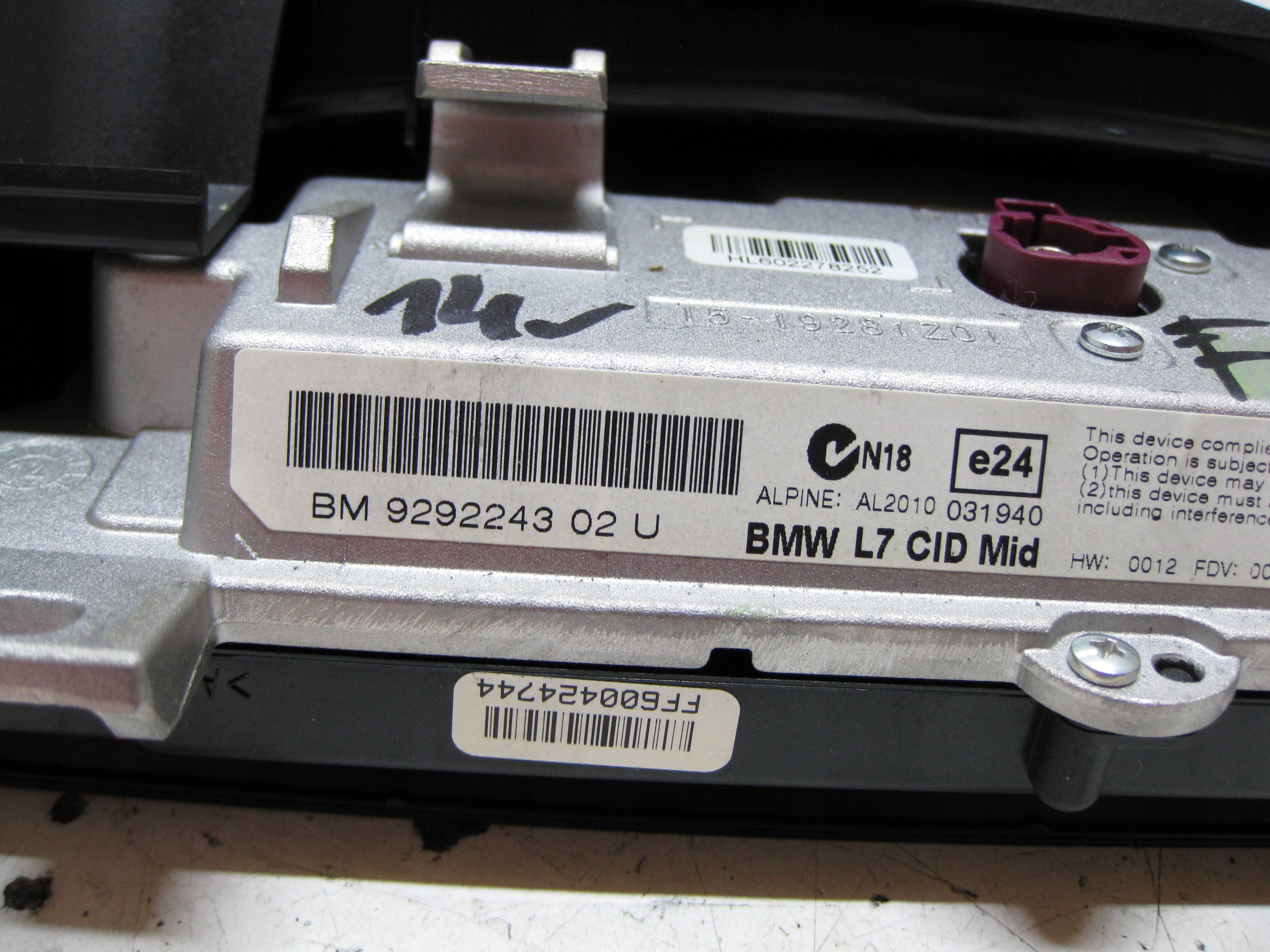 BMW F20 1.6i 14R display MONITOR EKRAM navigation devices 9292243