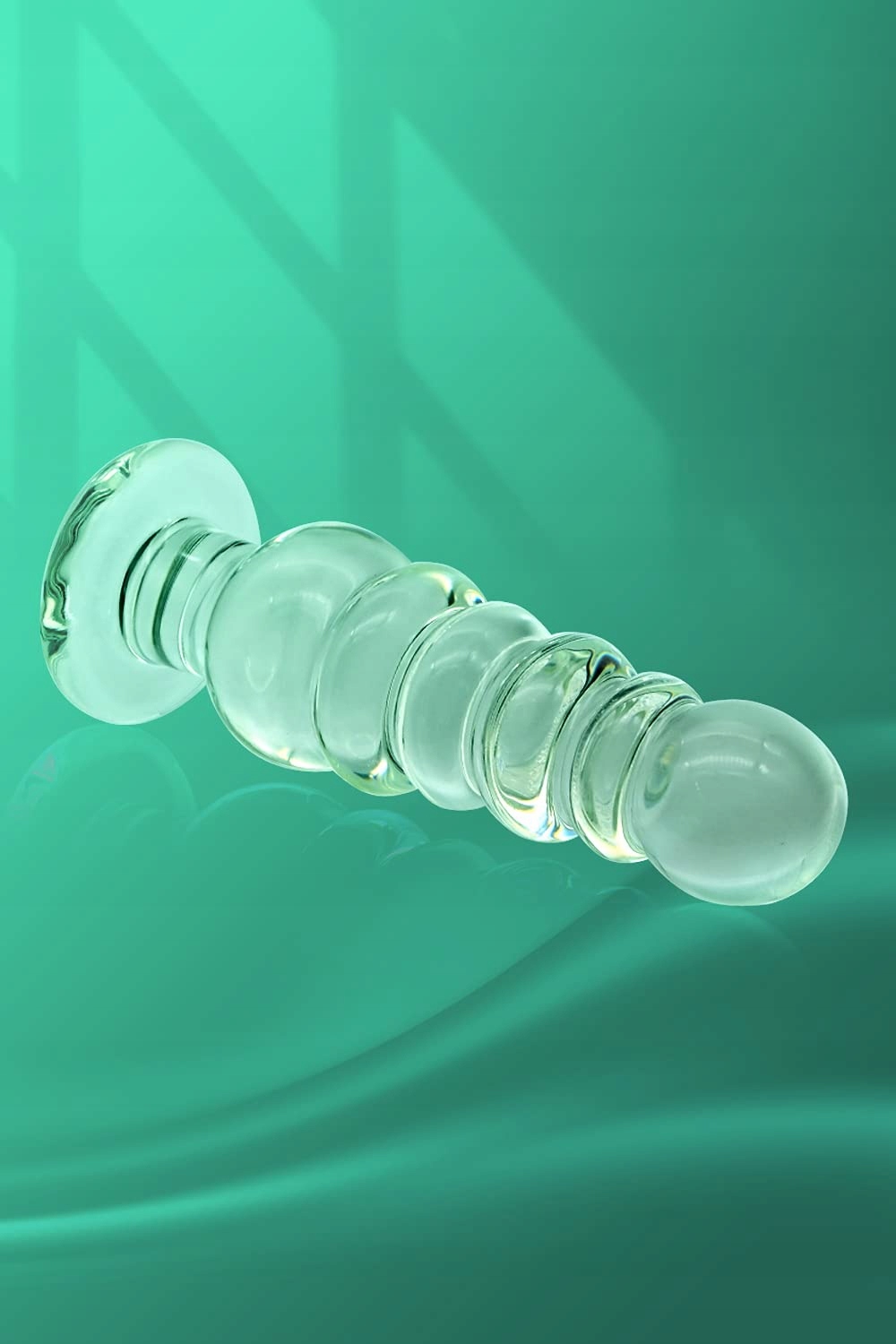 GROßE GLAS Analne Koraliki Masażer Długi Korek Analny Dildo Dla Dorosłych — miniatura 5