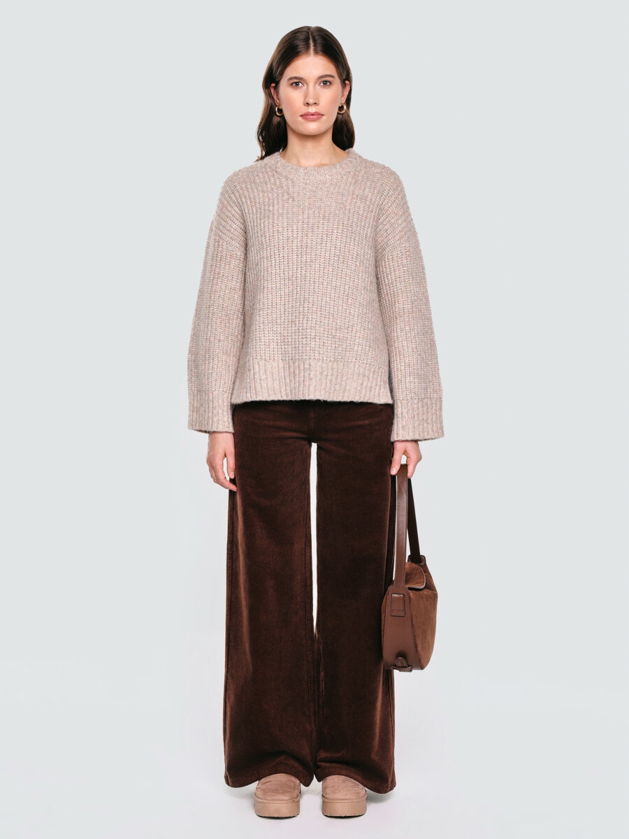 Big Star Dámský Svetr Se Stojáčkem Béžový Amaya 805 S/m