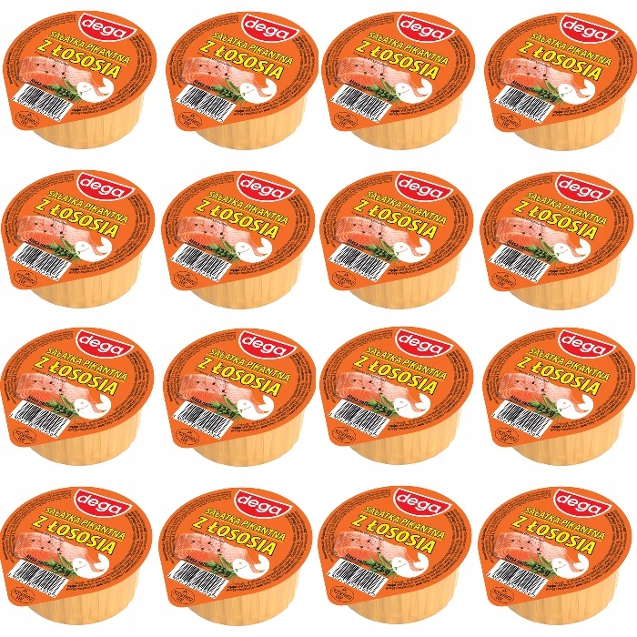 Levně 16 x 125 g Dega Pikantní salát z lososa Karton