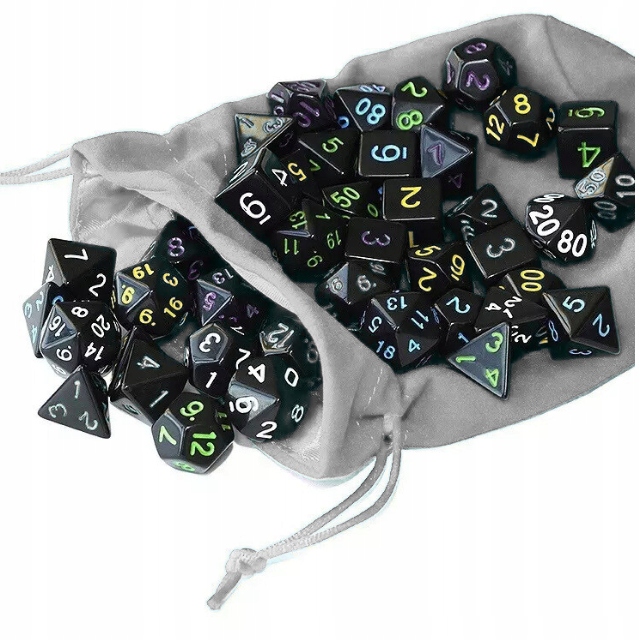 SZARY WORECZEK NA KOŚCI MONETY RPG LARP 15X9 CM Nazwa Woreczek Na Kości Kolor: Szary