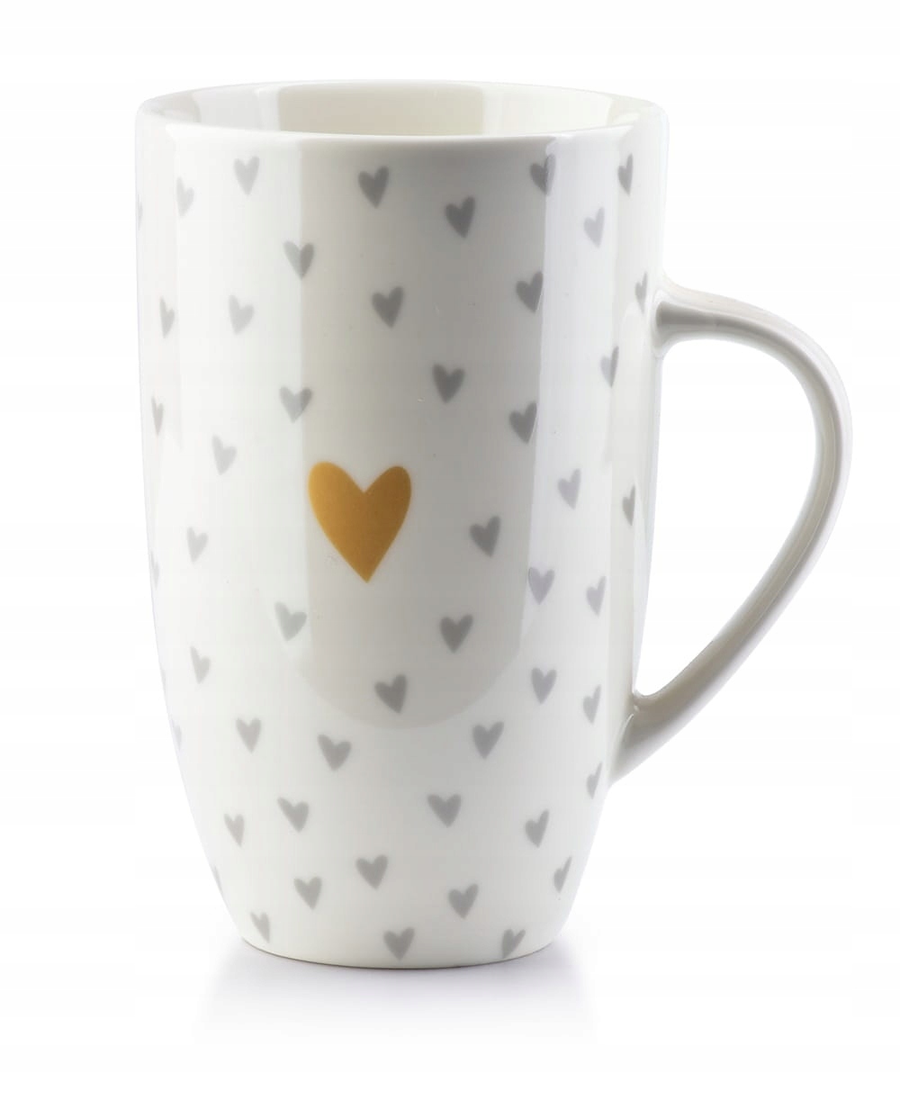 

Kubek porcelanowy duży biały serce 700 ml Amy