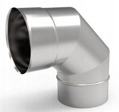 Ks koleno kyselinovzdorné nerezové 90 stupňů fi 180 mm 0,5 mm komínová vložka