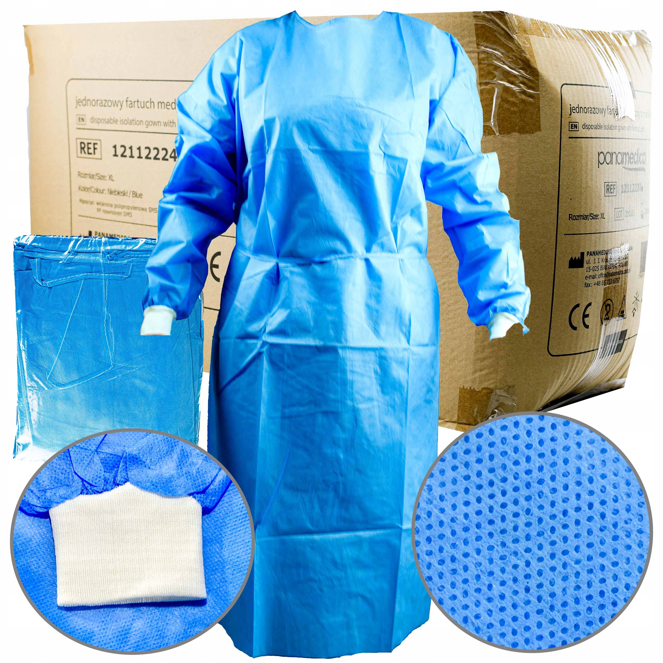 Ochranná zástěra XL 100 ks Jednorázová Sms 35 g/m2 Odolná