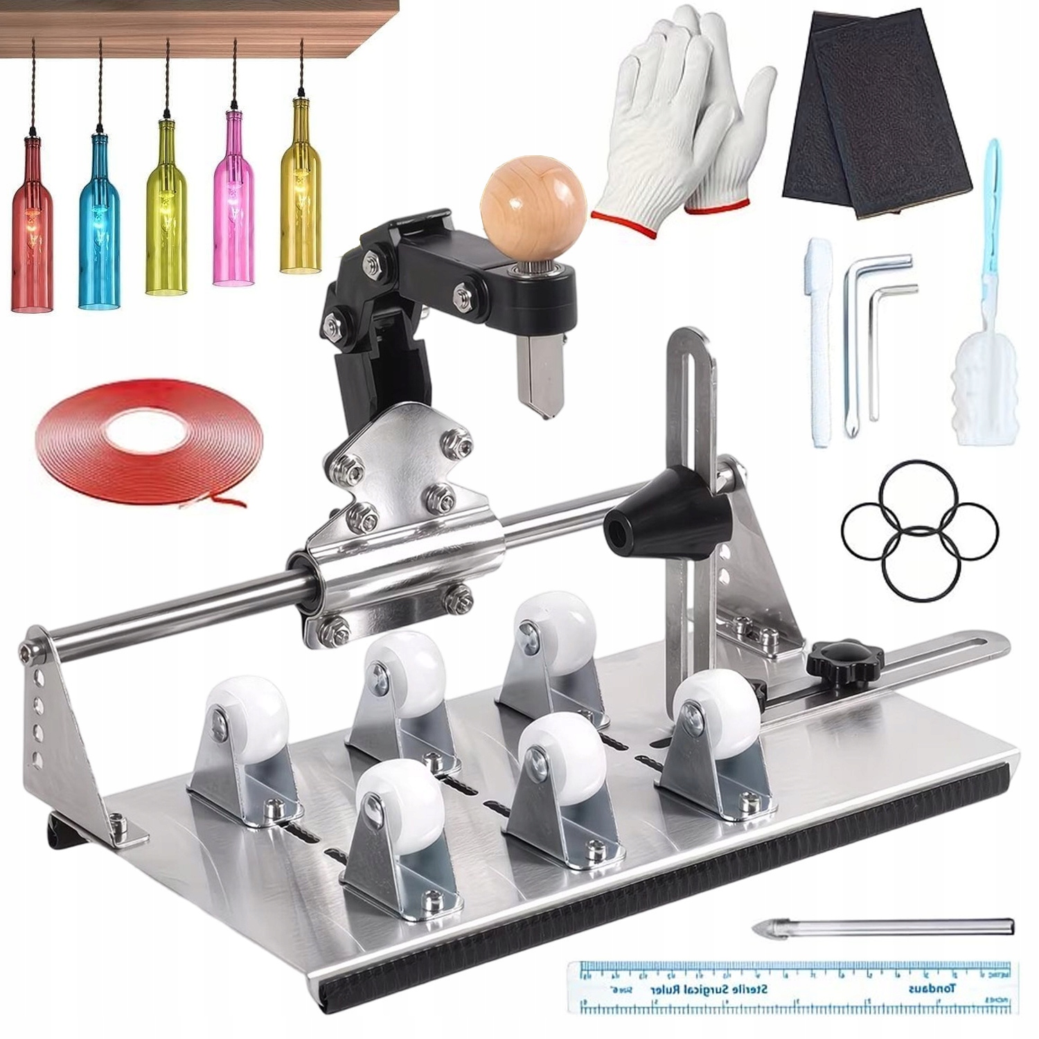 Nůž Na Řezání Skla Skleněných Lahví 2~8 MM Diy Sada S Rukavicí
