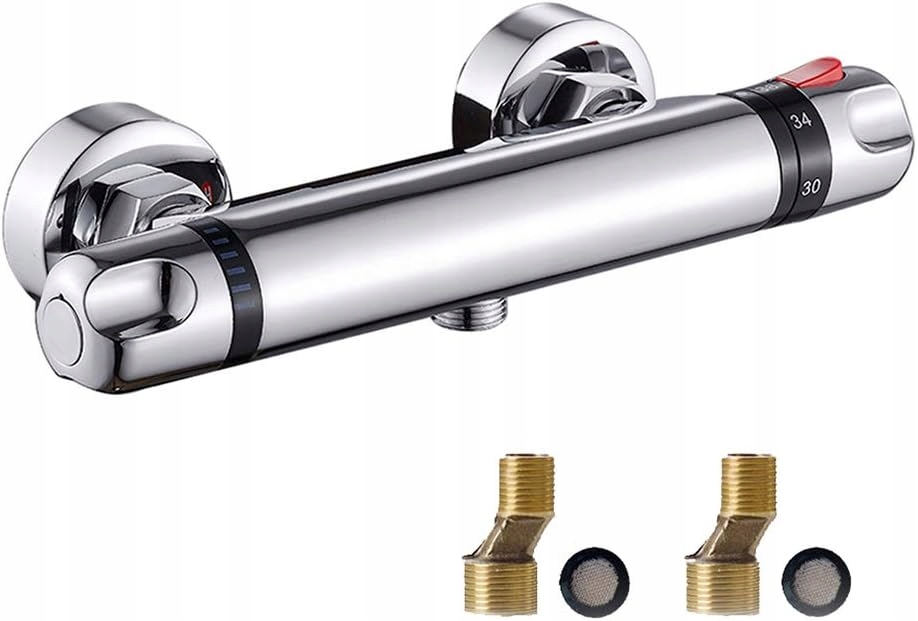 28 CM Sprchová Termostatická Baterie S Chromovou Stěnou