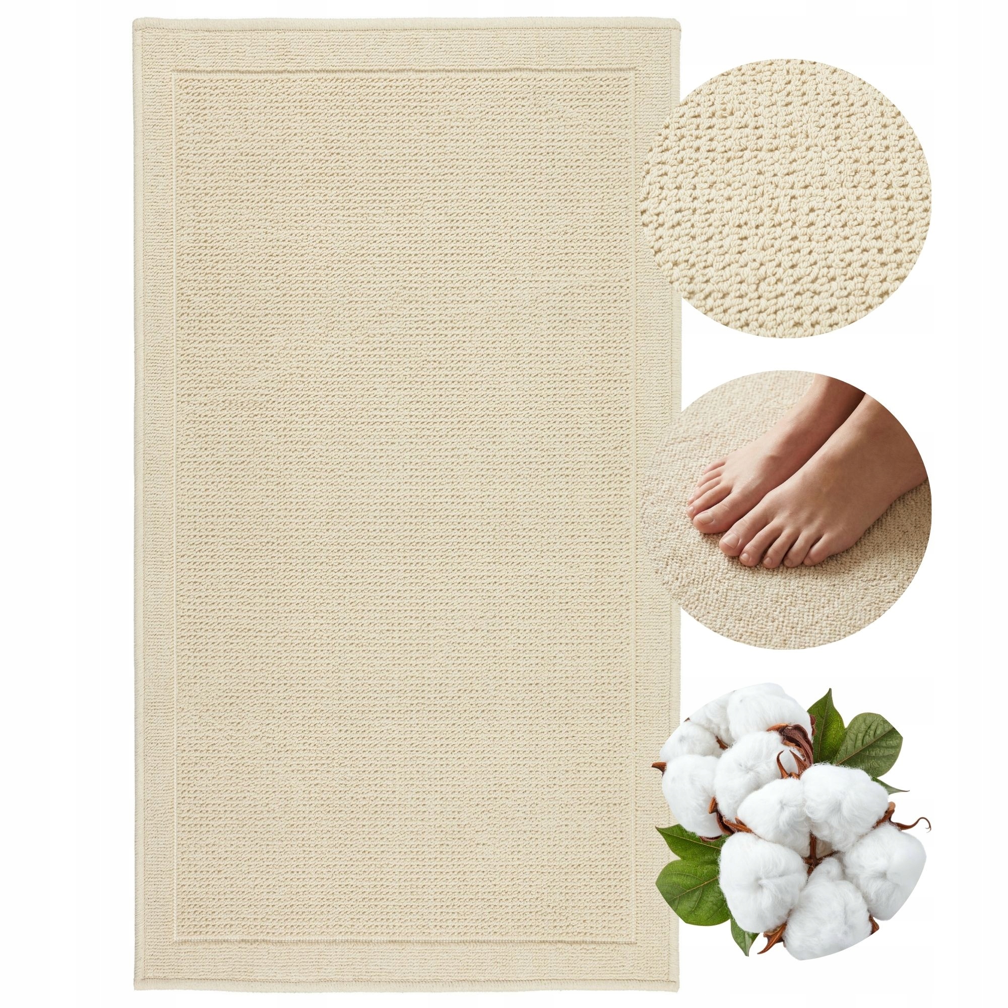 Koupelnový koberec Velký bavlněný 73x135 Savý Protiskluzový pro praní