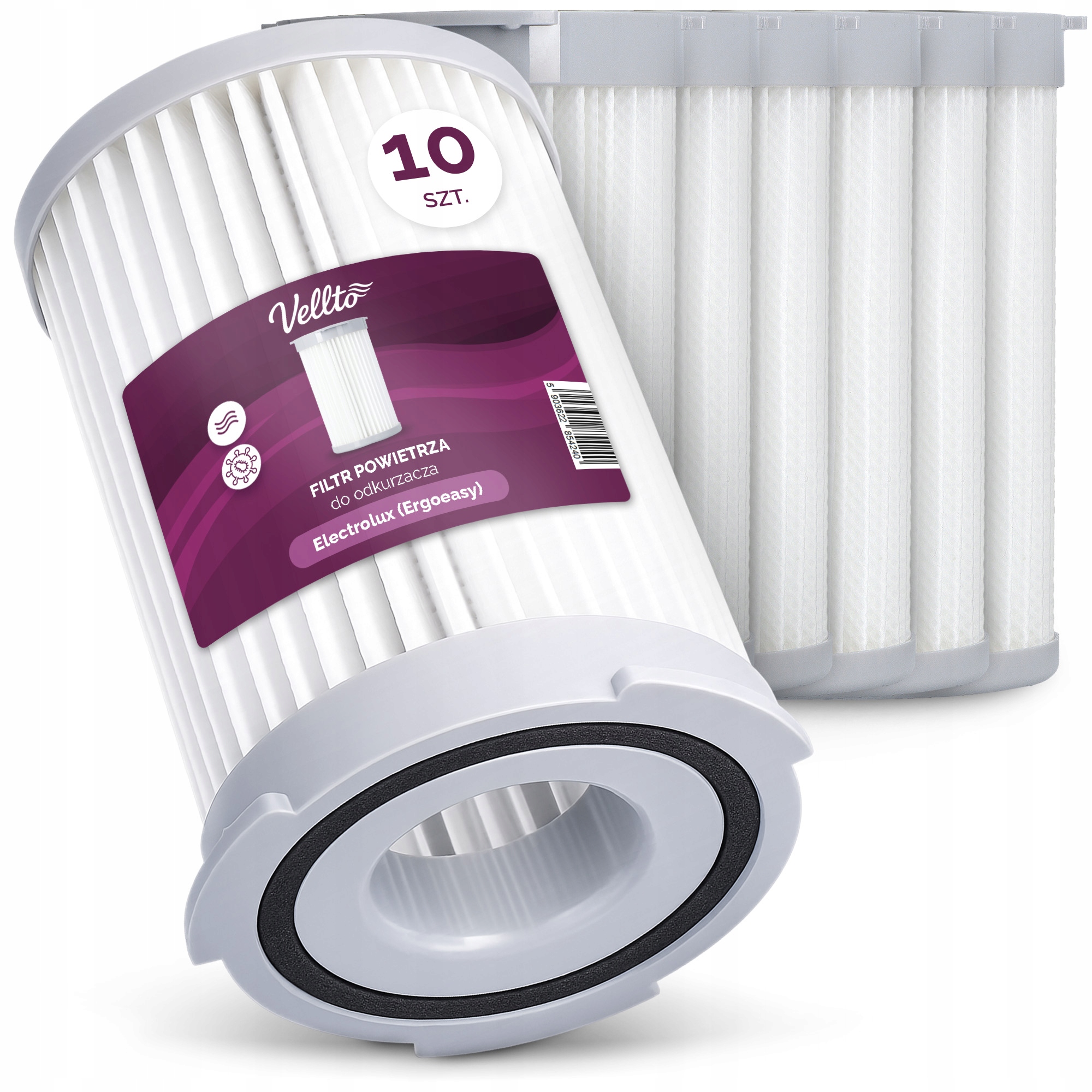 10 x Vzduchový filtr pro vysavač Electrolux Tornado Vampyrette Minion Em-v