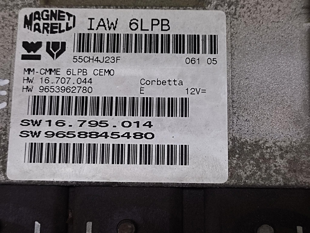 CITROEN C5 control unit of the engine 9658845480