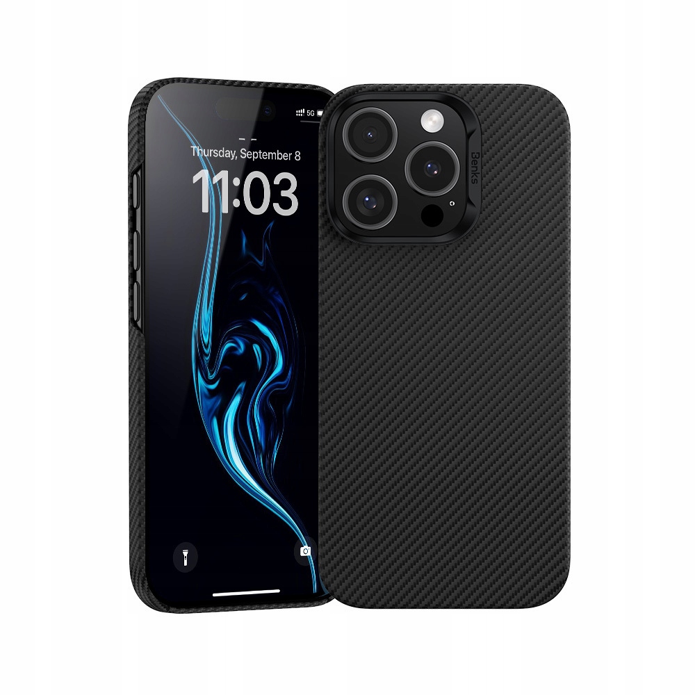 Zadní Kryt Benks Kevlar Armor Air pro Apple iPhone 16 Pro Max, černý