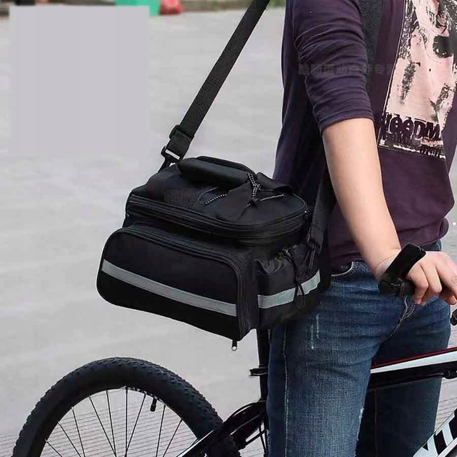 TORBA NA BAGAŻNIK ROWEROWY 25L - TORBA SAKWA ROWEROWA NA BAGAŻNIK ROWER Wysokość 28 cm