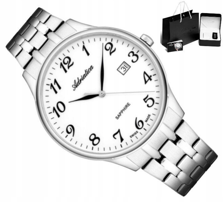 Pánské Klasické Čitelné Švýcarské Ocelové Hodinky Adriatica A1300.5123Q
