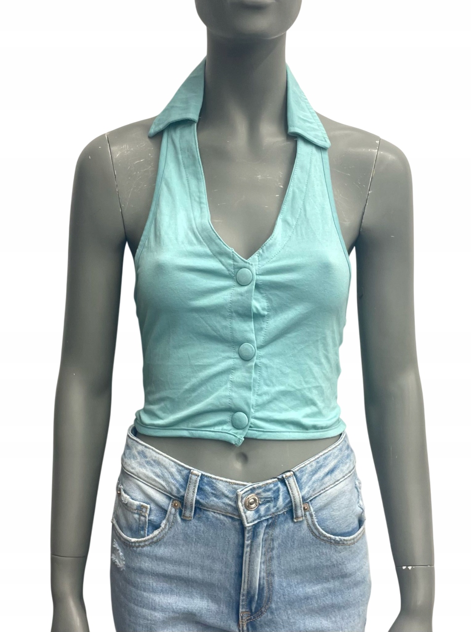 MISSGUIDED DAMSKIE BUTTON THRU CROP R46