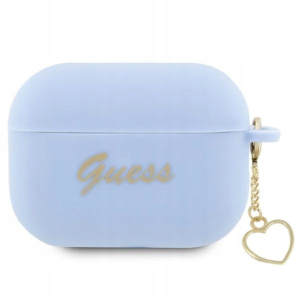 Etui Guess Silicone Charm Heart Collection na AirPods Pro 2 niebieskie