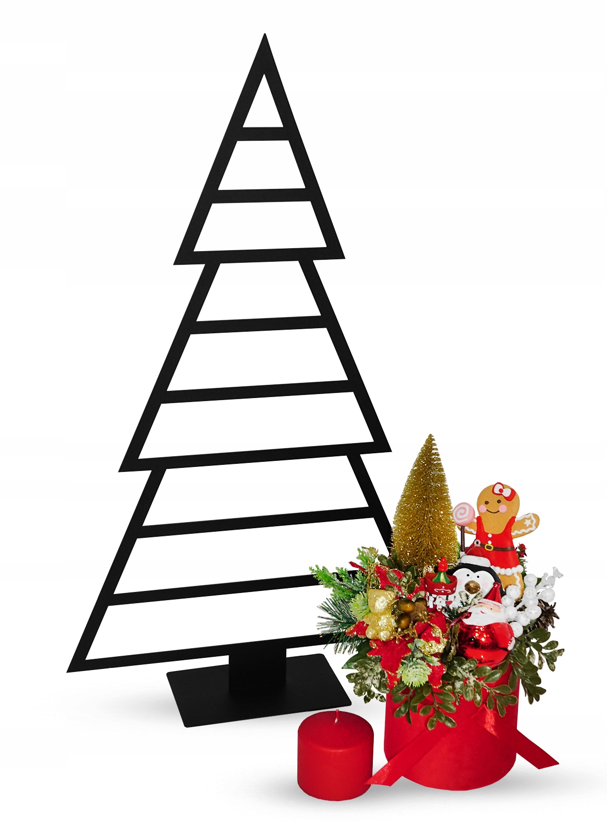 Kovánový Vánoční Stromek dekorace stojící Loft