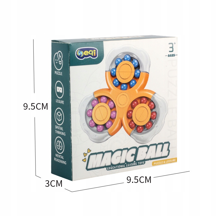 ZABAWKA ANTYSTRESOWA KOSTKA FIDGET SPINNER 2w1 Wiek dziecka 3 lata +