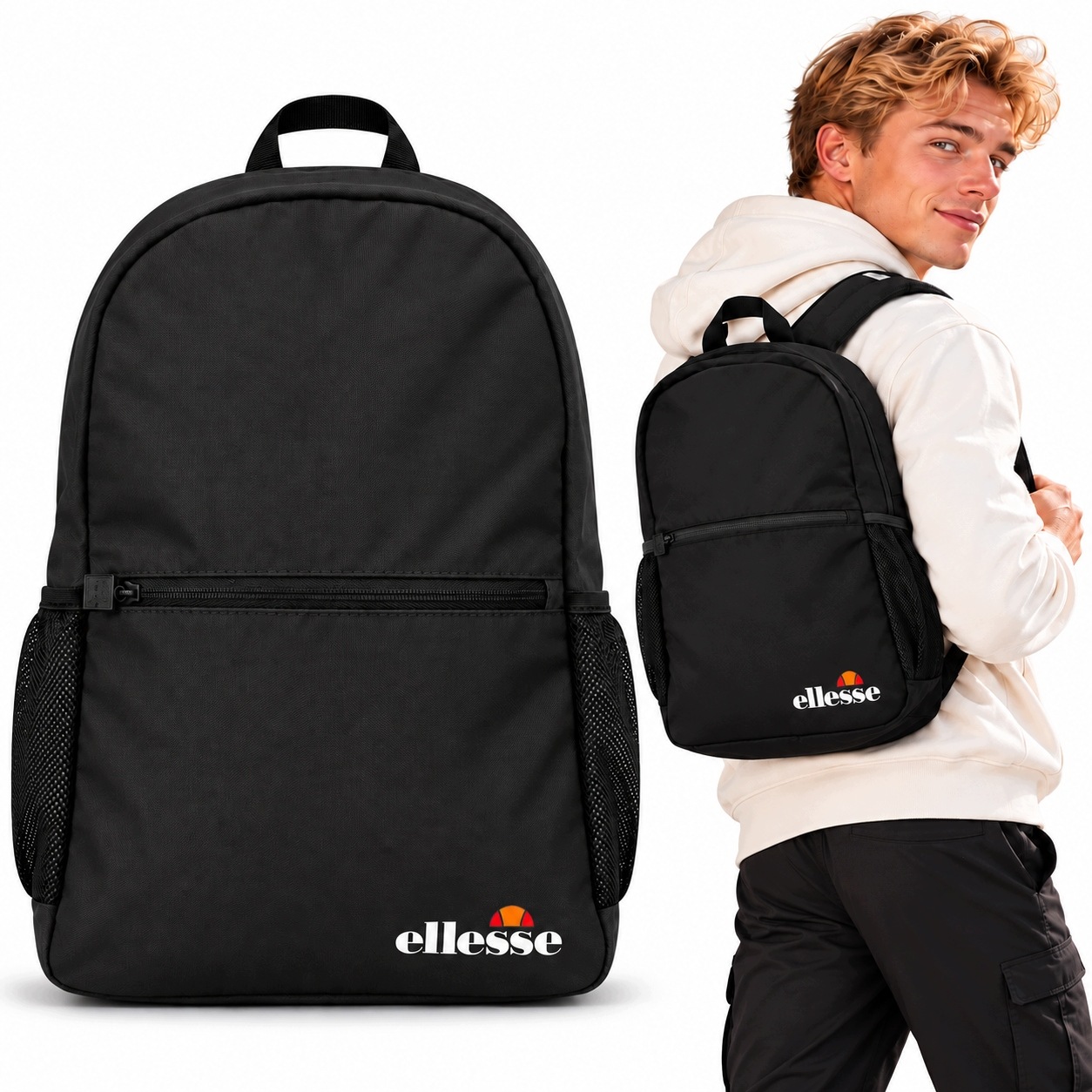 Plecak Ellesse Amalfi 15L szkolny miejski sportowy czarny 43x29x12