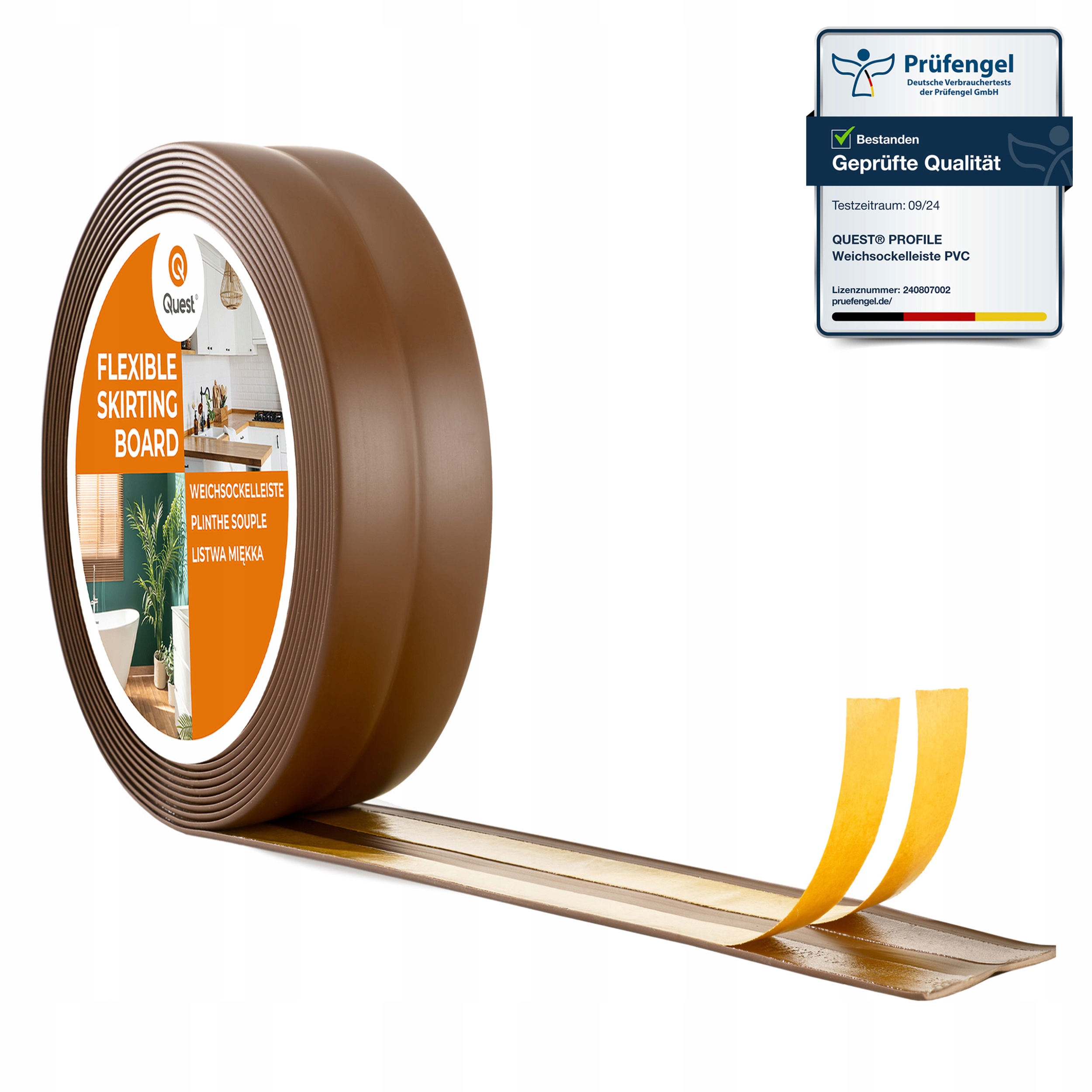 Samolepiaca dokončovacia lišta z Pvc bronzu 25x15 mm, 10 m