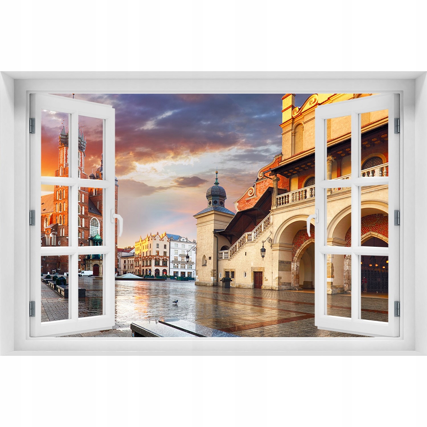 

Fotoobraz Naklejka 3D Okno Kraków Polska 120x80