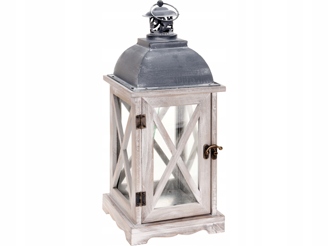 

Drewniany dekoracyjny Lampion Latarnia 41x16 cm