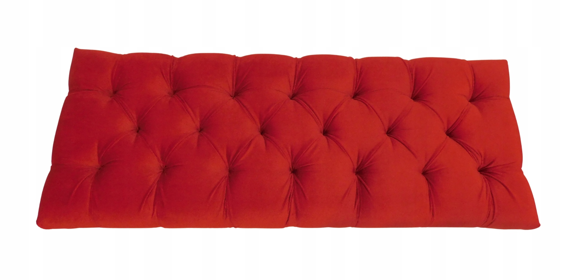 Polštář čalouněného sedáku prošívaný 105x40 cm H10 cm červený