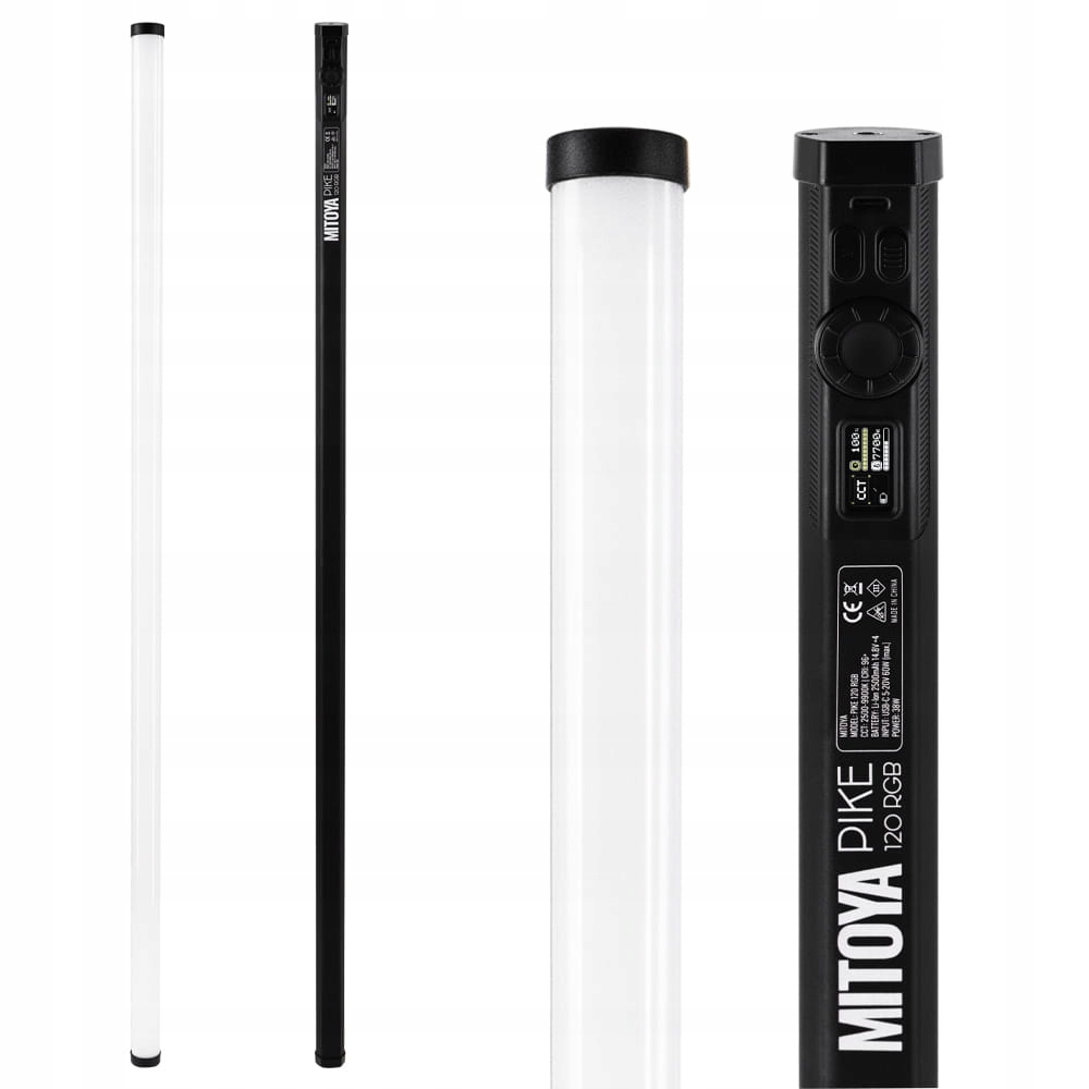 Lampa videoLED MITOYA PIKE 120 RGB Tuba 120cm światło 2500-9900K i kolorowe