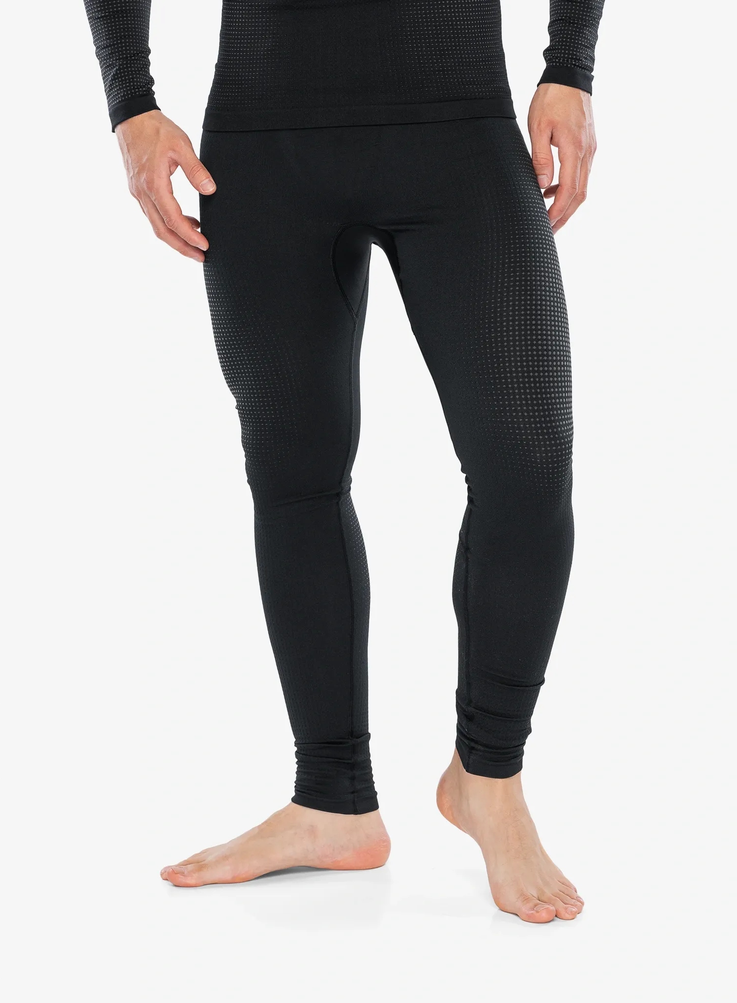 Termoaktivní legíny Odlo Performance Warm Bl Bottom Long grafitová XXL