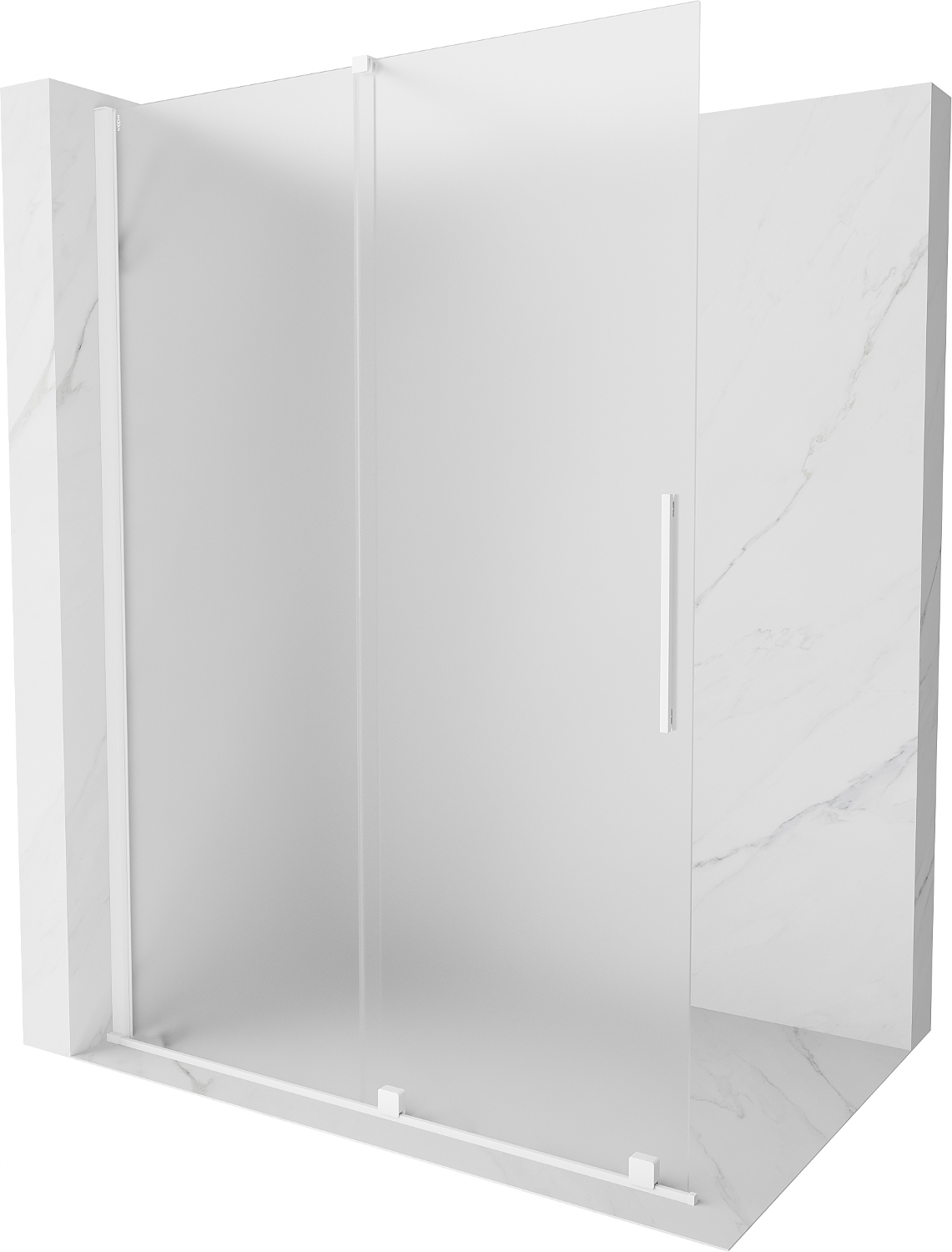Mexen Velar Ścianka Prysznicowa Rozsuwana Walkin 160X200 CM Szron 8MM Biała