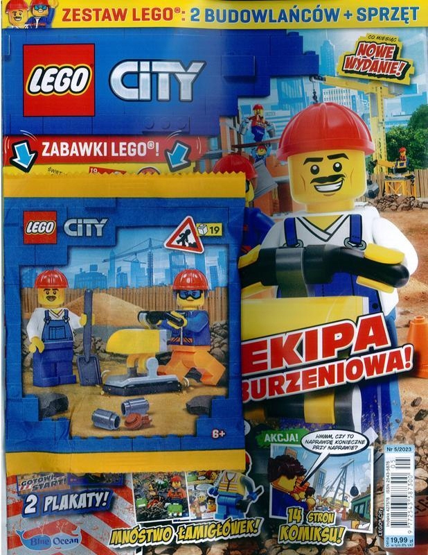 LEGO CITY nr 5/23 + 2 BUDOWLAŃCÓW I SPRZĘT