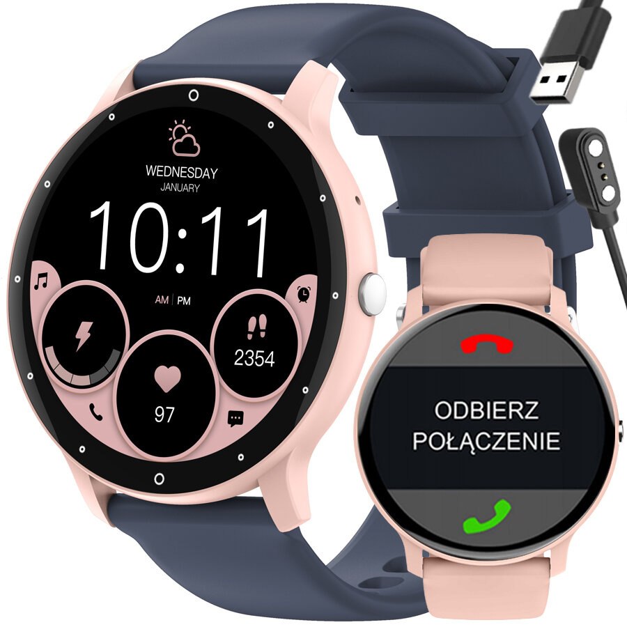 Chytré Hodinky Unisex Gravity GT1-7 Pro Bluetooth Hovory, Přídavný Pásek (s)