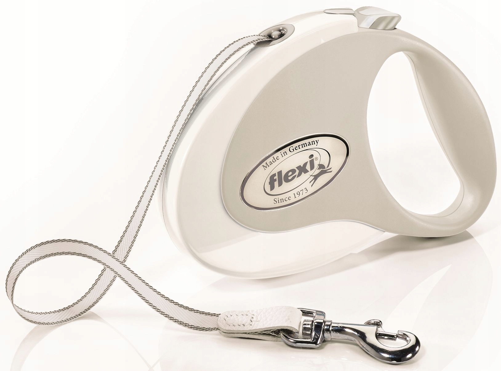 

Flexi Smycz automatyczna Style M Taśma 5m Biała