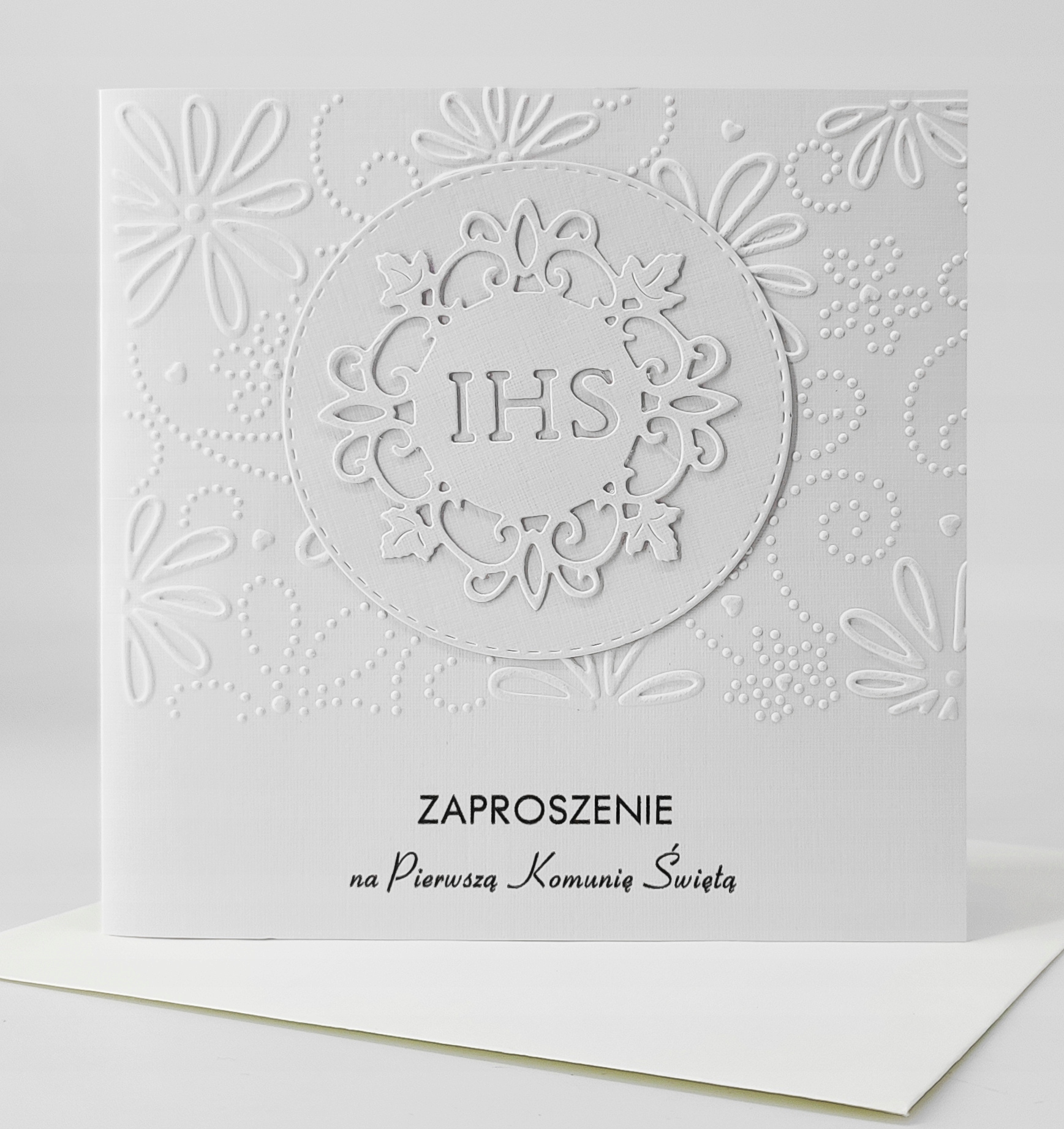 KARNET 153 - Zaproszenie na I Komunię kwadrat Kod producenta KARNET153